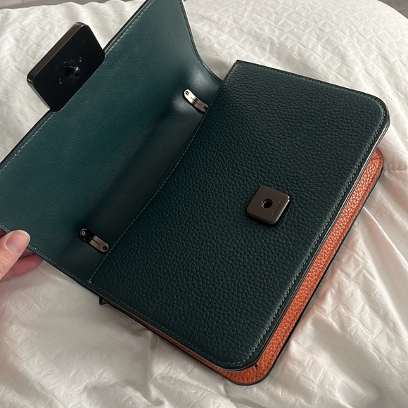 Coach Alie Shoulder Bag Colorblock Retro Teal Multi - Picture 6 of 16